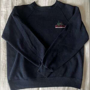 Vintage Navy Crewneck Sweatshirt with Arizona Embroidery